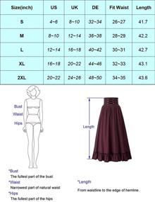 img 2 attached to SCARLET DARKNESS Victorian Button Pleated Women's Clothing for Skirts