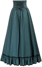 img 3 attached to SCARLET DARKNESS Victorian Button Pleated Women's Clothing for Skirts