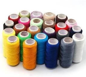 img 4 attached to 🧵 Full Size 24 Assorted Spools of Polyester Sewing Thread by ZXUY
