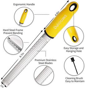 img 3 attached to 🍋 Professional Kitchen Zester and Grater - Premium Classic Lemon Zester for Lime, Cheese, Garlic, Ginger, Chocolate, Vegetables, Fruits - Dishwasher Safe and Narrow Design