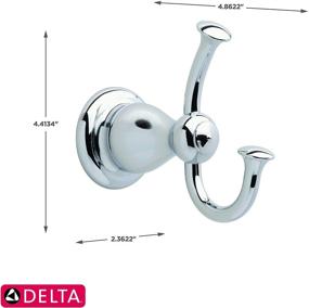 img 2 attached to 💧 Delta Faucet 77835 Leland Robe Hook in Polished Chrome - Single Pack