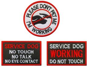 img 2 attached to 🐾 Antrix 3-Piece Service Dog Patch Set: Please Do Not Pet Me, Working Service Dog, No Touch No Talk No Eye Contact – Full Embroidered Emblem Badge Patches for Dogs and Pets