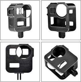 img 3 attached to 📷 Aluminum Alloy Case with Hot Shoe Interface - GoPro Max Accessories for Frame Protector Housing Shell, Compatible with Official GoPro MAX Replacement Protective Lens