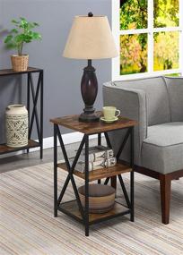 img 1 attached to Convenience Concepts Tucson End Table, 3 Tier, Barnwood/Black