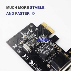 img 2 attached to 🖥️ EDUP Gigabit Ethernet PCI-E Network Card, 10/100/1000Mbps RJ45 LAN Adapter Converter for Desktop PC (Model Number: EDUP-EP-9602)