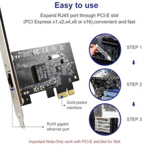 img 3 attached to 🖥️ EDUP Gigabit Ethernet PCI-E Network Card, 10/100/1000Mbps RJ45 LAN Adapter Converter for Desktop PC (Model Number: EDUP-EP-9602)