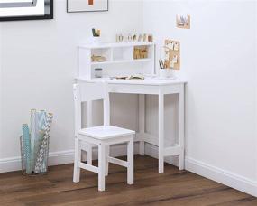 img 3 attached to 🪑 UTEX Kids Chair - Study & Play Desk Chair for Toddlers, Boys, Girls, White Wood Chair