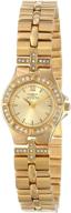 🌟 invicta women's 0134 wildflower collection crystal accented watch with 18k gold-plated finish logo