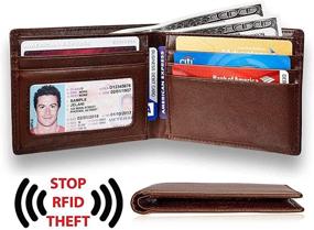 img 2 attached to WALINC Blocking Bifold Leather Classic Men's Accessories in Wallets, Card Cases & Money Organizers