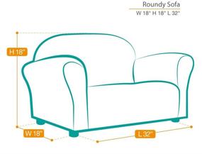 img 1 attached to Keet Roundy Microsuede Childrens Sofa