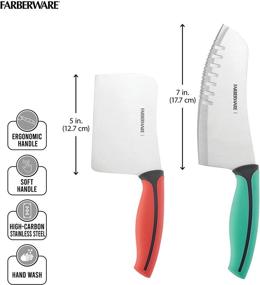 img 2 attached to Многоцветный набор ножей шеф-повара Farberware Precise Slice Soft Grip из 2 предметов