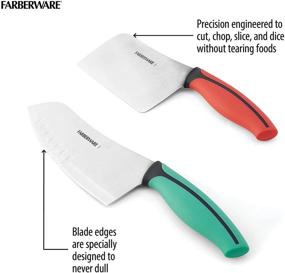 img 1 attached to Многоцветный набор ножей шеф-повара Farberware Precise Slice Soft Grip из 2 предметов