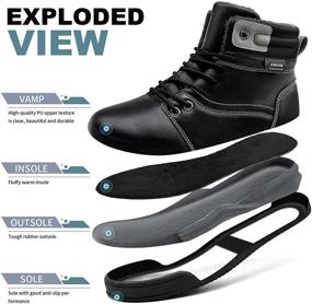 img 2 attached to Универсальные водонепроницаемые мальчики кожаные ботинки для моды на открытом воздухе