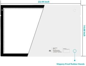 img 3 attached to 🖥️ Huion A2 Большая Световая Панель для Трассировки - Мощная светодиодная панель с регулируемой яркостью (20,47" X 12,6")