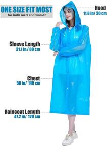 img 3 attached to Raincoat Portable Reusable Elastic Sleeves Outdoor Recreation in Camping & Hiking