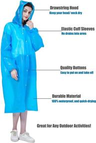 img 2 attached to Raincoat Portable Reusable Elastic Sleeves Outdoor Recreation in Camping & Hiking