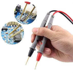 img 1 attached to 🔌 High-Quality Digital Multimeter Probe Test Leads for Clamp Meter Needle - Thin Tip Multi Meter Tester Lead Probe Wire Pen Cable 20A 1000V