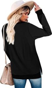 img 2 attached to 👚 WEESO Women's Color Block Long Sleeve Sweatshirts: Crewneck Sweater Tunic Tops