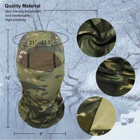 img 2 attached to Ultimate Tactical Training and Hunting Gear: Military Camo Face Mask Bandana Balaclava Hood Headwear - Wind-Resistant, Perfect for Men and Women during Cycling, Skiing, and More!