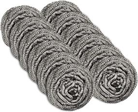 img 4 attached to Scrubb It 12-Pack Stainless Steel Scourers: Efficient Steel Wool Scrubber Pads for Tough Kitchen Cleaning - Ideal for Dishes, Pots, Pans, and Ovens