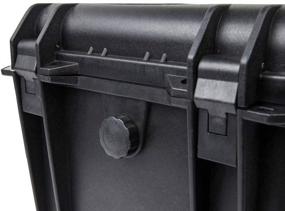 img 1 attached to Monoprice Weatherproof/Shockproof Hard Case - Black IP67 Level | Dust and Water 📦 Protection | 1 Meter Depth | Customizable Foam | 11 x 8 x 10 inches
