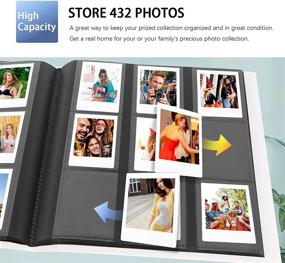 img 3 attached to 📷 Versatile 432-Pocket Photo Album for Instax Mini, Polaroid, and Fujifilm Instant Cameras (White)