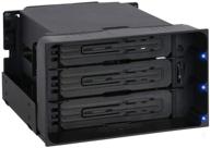 💽 icy dock tray-less hot swap mobile rack with 3x 3.5 inch sata/sas hdd docking enclosure in 2 x 5.25 inch drive bay (includes 3x sata cables) - flexidock mb830sp-b logo