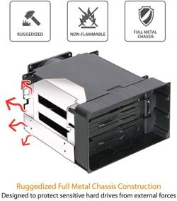 img 2 attached to 💽 "Оснастка Icy Dock без лотка для горячей замены с 3X 3.5-дюймовой SATA/SAS док-станцией для жесткого диска в двух специальных отсеках 5.25-дюймового привода (включает 3X SATA-кабеля) - flexiDOCK MB830SP-B