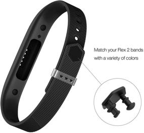 img 1 attached to 💪 LEEFOX 12 Colors Bands for Fitbit Flex 2: Replacement Accessories Silicon Wristbands with Fastener Clasp and Fitness Strap - No Tracker