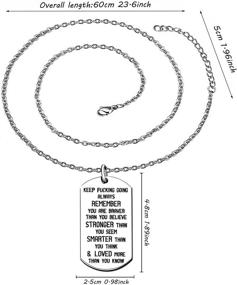 img 2 attached to 🎓 Кулон с маркера Lauhonmin вдохновляющих подарков на выпускной - Оставайтесь сильны, Поверьте в себя из нержавеющей стали