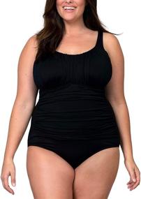 img 4 attached to 👙 Caribbean Sand Plus Size Control Swimsuit - Women's Clothing