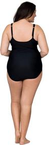 img 2 attached to 👙 Caribbean Sand Plus Size Control Swimsuit - Women's Clothing