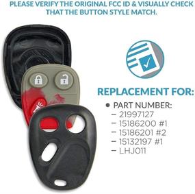 img 1 attached to 🔑 Enhance Your Remote Key Fob with Keyless2Go Replacement Shell Case & Button Pad - FCC LHJ011 (2 Pack)