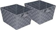 🧺 honey-can-do sto-05088 woven baskets, gray, set of 2 logo