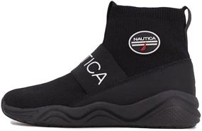 img 3 attached to Nautica Kids Silas High-Top Sock Slip-On Sneaker with Enhanced Ankle Support - Suitable for Boys, Girls, Big Kids, Little Kids, and Toddlers