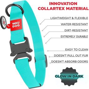 img 3 attached to 🐶 Waterproof Dog Collar - Adjustable for Large, Small, and Medium Dogs - Heavy Duty with Durable Clasp and QR Tag - Ideal for Boy & Girl Dogs