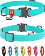 🐶 waterproof dog collar - adjustable for large, small, and medium dogs - heavy duty with durable clasp and qr tag - ideal for boy & girl dogs logo