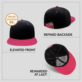 img 3 attached to CHOK.LIDS Flat Bill Visor Classic Snapback Hat: Top-End High Fashion Adjustable Brim Baseball Cap