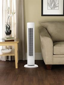 img 1 attached to 🌬️ Stay Cool with the Holmes Oscillating Tower Fan - 31 Inch, White