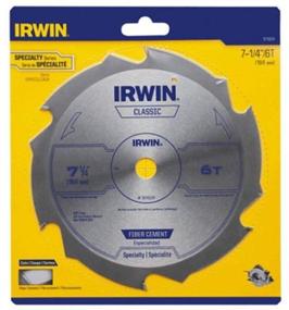 img 1 attached to 🔪 Irwin Tools 15702ZR 7-1/4 inch 6T Fiber Cement Irwin Classic: Reliable and Efficient Cutting Power