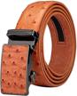 premium ratchet leather automatic buckle fathers: stylish and convenient logo