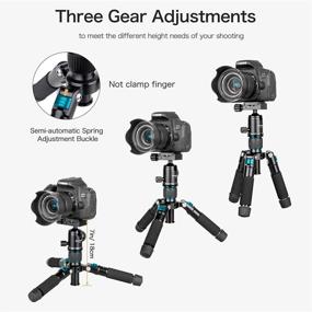 img 1 attached to Koolehaoda Portable Mini Tripod: Compact 20-inch Aluminum Alloy Tabletop Tripod with 360° Ball Head and Bag - Blue