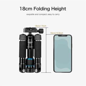 img 3 attached to Koolehaoda Portable Mini Tripod: Compact 20-inch Aluminum Alloy Tabletop Tripod with 360° Ball Head and Bag - Blue