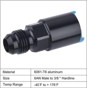 img 1 attached to 💡 6AN Male Flare to 3/8" SAE Quick-Disconnect Female Push-On EFI Fitting in Aluminum with Enhanced SEO