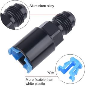 img 2 attached to 💡 6AN Male Flare to 3/8" SAE Quick-Disconnect Female Push-On EFI Fitting in Aluminum with Enhanced SEO