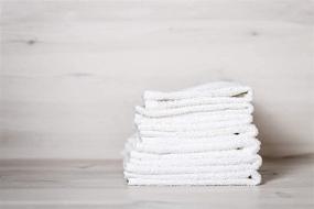 img 2 attached to 24 Pack of White Washcloths - 100% Cotton, Durable & Lightweight - 12x12 Inches for Bath, Cleaning, and More!