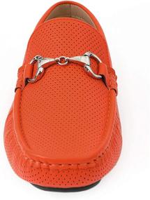 img 1 attached to Jetrano Jetstream Perforated Mocassins: Stylish Men's Shoes with Exquisite Stitching