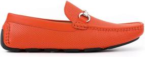 img 3 attached to Jetrano Jetstream Perforated Mocassins: Stylish Men's Shoes with Exquisite Stitching