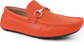 img 4 attached to Jetrano Jetstream Perforated Mocassins: Stylish Men's Shoes with Exquisite Stitching