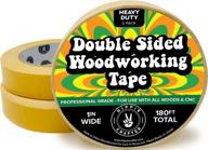 🪚 woodworking double sided tape - pack of 3, 1 inch wide wood tape for woodworkers - 1" x 60 feet per roll (total 180ft) logo